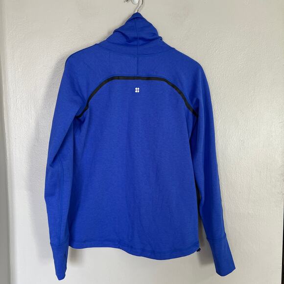 Sweaty Betty Funnel Neck Wool Blend Mid-layer Training Pullover Blue Women's XS - Picture 4 of 11